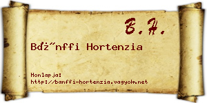 Bánffi Hortenzia névjegykártya